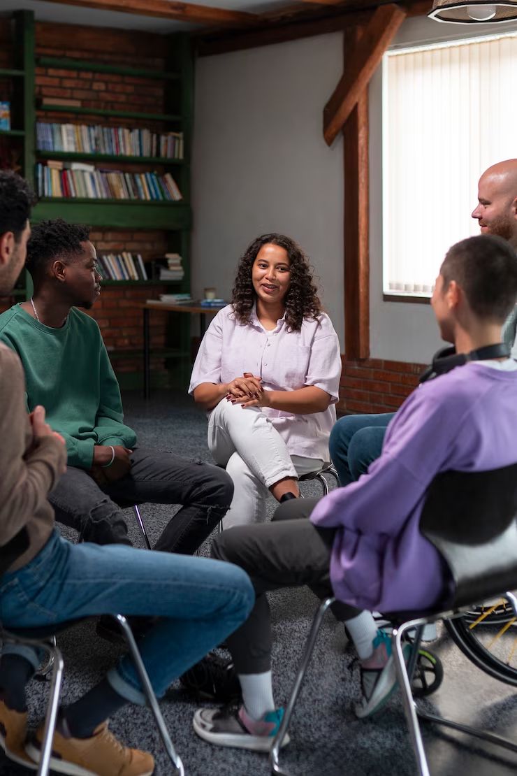 Illustration representing reflective thinking exercises in an educational workshop
